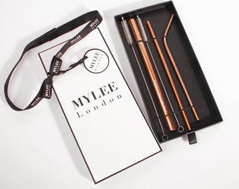 Father's Day Personalised Straw Gift Set with Free Gift Wrapping