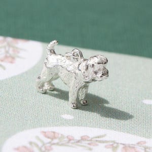 Cockapoo Silver Charm - Sterling Silver Cockapoo Pendant - Dog Lovers Jewellery