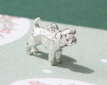 Cockapoo Silver Charm - Sterling Silver Cockapoo Pendant - Dog Lovers Jewellery