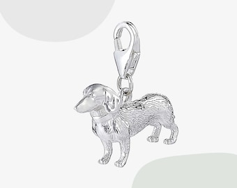 Dachshund Silver Charm