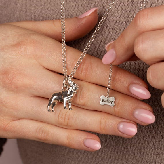 特大フレンチブルドッグネックレス - パーソナライズされた