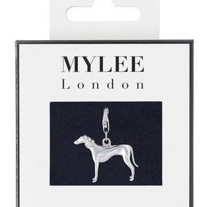 Greyhound Charm - Silver Plated Jewellery for Dog Lovers