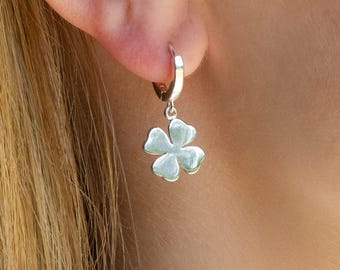 Sterling Silber Kleeblatt Ohrringe - Einzigartiger Schmuck