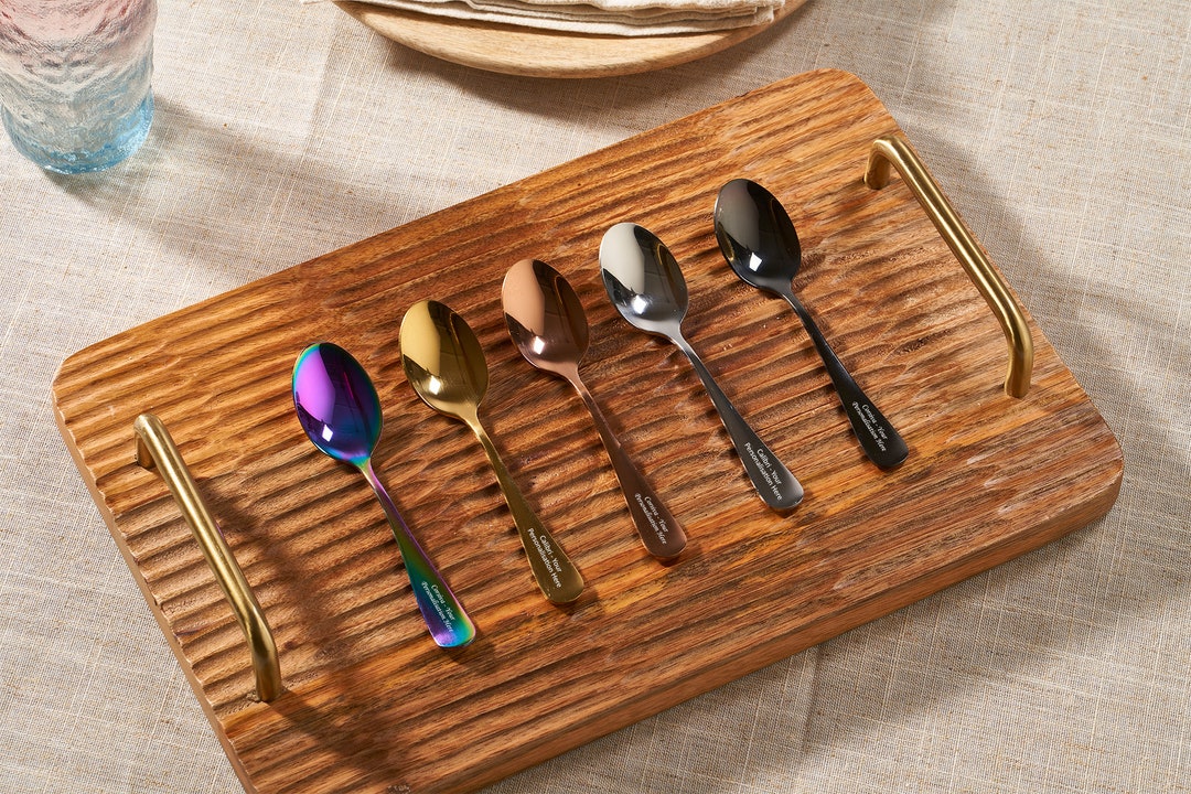 Cuillère Personnalisée Gravée – Acier Inoxydable, Longueur 131 Mm, Idéale Cadeau Nom Ou Message