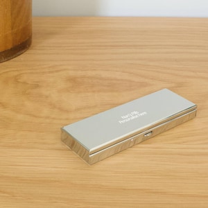 Personalised Pill Box - Engraved Pill Organiser - Custom Medication Holder - Stainless Steel