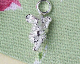 Sterling Silver Koala Charm - Animal Lover Jewellery