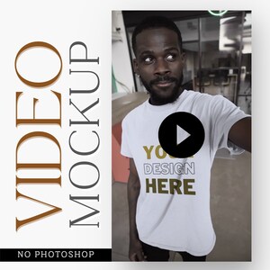 31) Aesthetic Man T-Shirt Video Mockup, Custom Video for Fashion Business, Social Media Content for Tshirt Desings