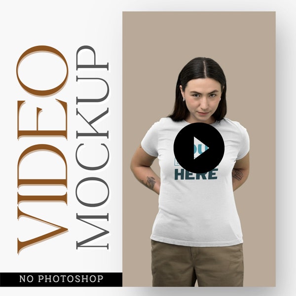 14) Front and Back T-Shirt Video Mockup, Custom Video for Your Tshirt Design, Made to Order Personalized Mockup MP4 file