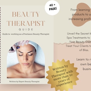 Beauty Business Manual, beauty therapist business starter guide ebook, training manual educator guide, expert advice for beauty therapist