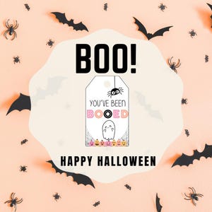 Halloween Ghost Gift Tags, Boo Bucket Tag