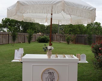 Custom Mobile Snack Cart | Event Charcuterie | Compact Collapsible Small Business| | Wood | Solid and Proffesional Portable