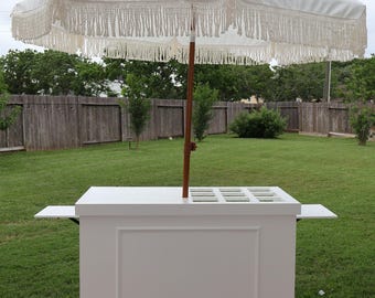 Custom Mobile Snack Cart | Event Charcuterie | Compact Collapsible Small Business| | Wood | Solid and Proffesional Portable