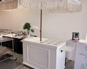 Custom Mobile Snack Cart | Event Charcuterie | Compact Collapsible Small Business| | Wood | Solid and Proffesional Portable