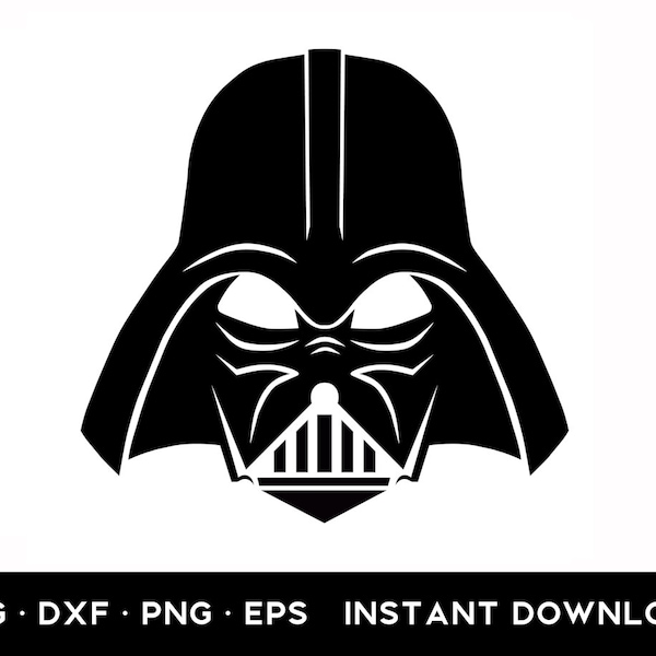 Darth Vader Svg Vader Face Svg, Png, Dxf, Eps Digital Download