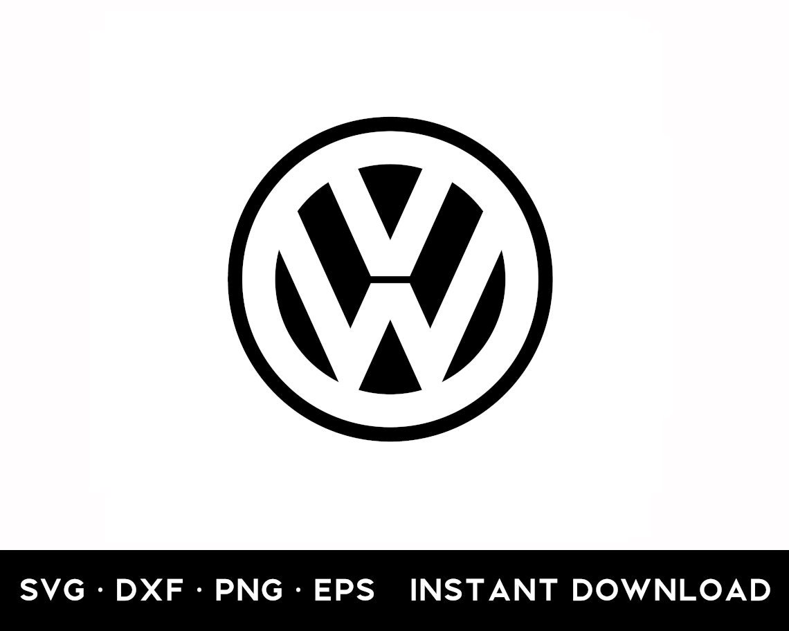  Volkswagen Original Embleme Vw Noir Satin/Blanc