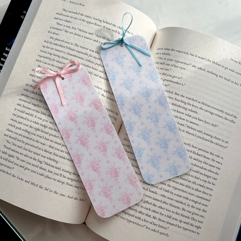 Coquette Bookmark Set Laminated 2x6 Inch Girly Bookmark Reader Gift