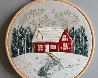 Christmas Village Embroidery Pattern | PDF Downloadable File | Hand ...