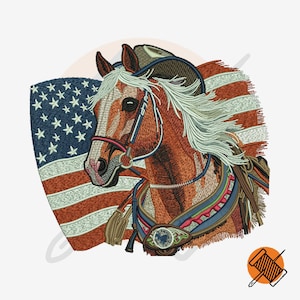 American Horse Embroidery Design