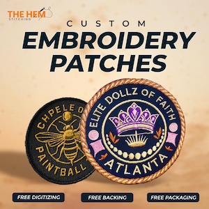 Custom Embroidered Patches | Custom logo Patches | Custom Iron On Patches | Custom VELCRO Hook & Loop Patches | Custom Sew on Patches