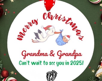 To be Grandparents Ornament, 2024 First Christmas As Grandma, Grandma And Grandpa Ornament, Newly Grandparent Gift, Future Grandparents