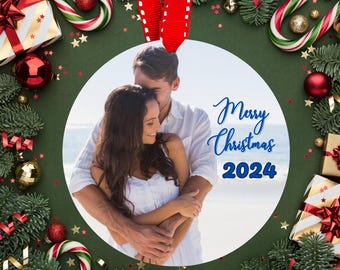 Personalized Picture Christmas Ornament, 2024 | Customized Gift Ornament |Personalized Gift |