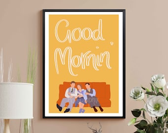 Good Mornin' - Hand-Drawn Movie Poster - Singin' in the Rain - Movie Lovers Gift - A5/A4