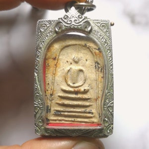 Phra somdej wat rakang pim sendeiy Bang kin prom by sacred somdej toh Rare Thai Amulet Pendant Old Antique Lucky Charm, Case Amulet Pendant