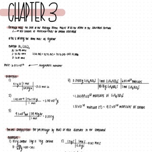 Chemistry Chapter 3 Notes