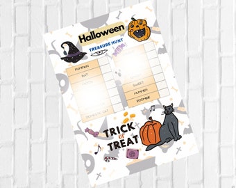 Halloween Treasure Hunt Checklist