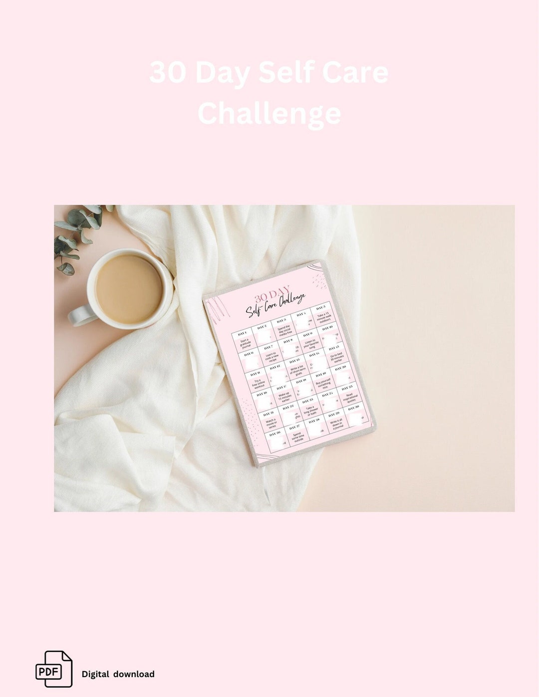 30 Day Self Care Challenge - Etsy