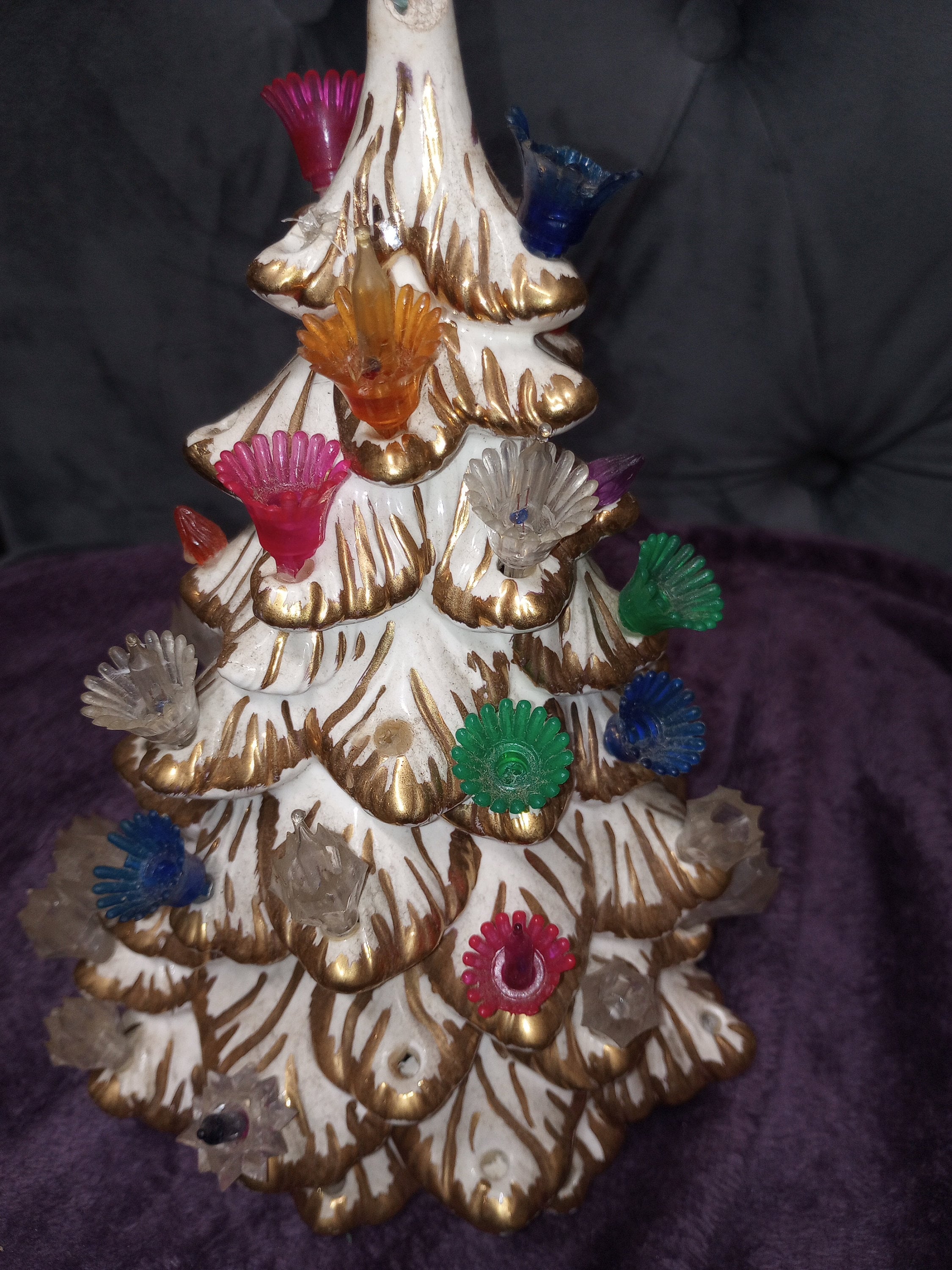 Vintage Ceramic Light up Christmas Tree Etsy