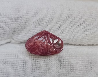 Ruby Carving Heart Shape Carving Gemstone, Loose Gemstone,Top Grade Quality 100% Natural Use For Jewelry Pandat Makings,