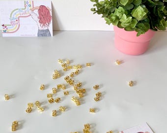 Boho Chic Hair Rings: Silver, Gold & Rainbow - Unisex Accessories