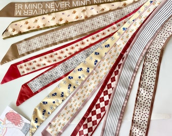 Recycled Fabric Thin Scarf: Multi-Purpose Headscarf, Neck Scarf