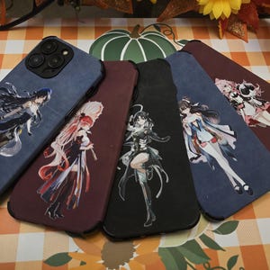 Wuthering Waves Faux Leather iPhone 11 12 13 14 15 Pro, Plus, Pro Max Case