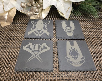 Ensemble de sous-verres en ardoise Halo Series