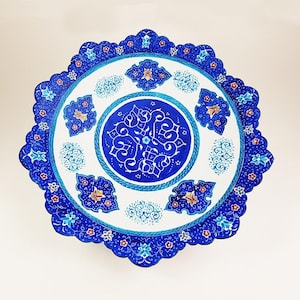Enamel hand painted plate, Minakari Plate, Enamel, Enameling, Miniature, Mina, Mina Kari, M3-110