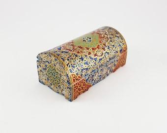 Handmade Hand-Painted Keepsake Box, Camel Bone Jewelry Box, K3-316