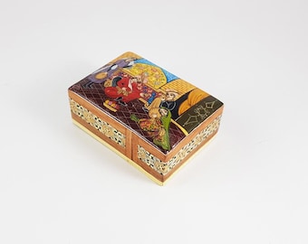 Handmade Khatam Marquetry Jewelry Box, Wooden Inlaid Box, K3-353