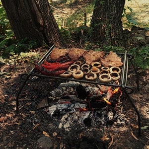 Klappbare Grillplatte, Bushcraft-Grill