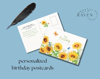 PERSONALIZED Birthday Card, Church Birthday Card, Christian Birthday Card, Cards for Churches, Bulk Postcards, Christian Cards