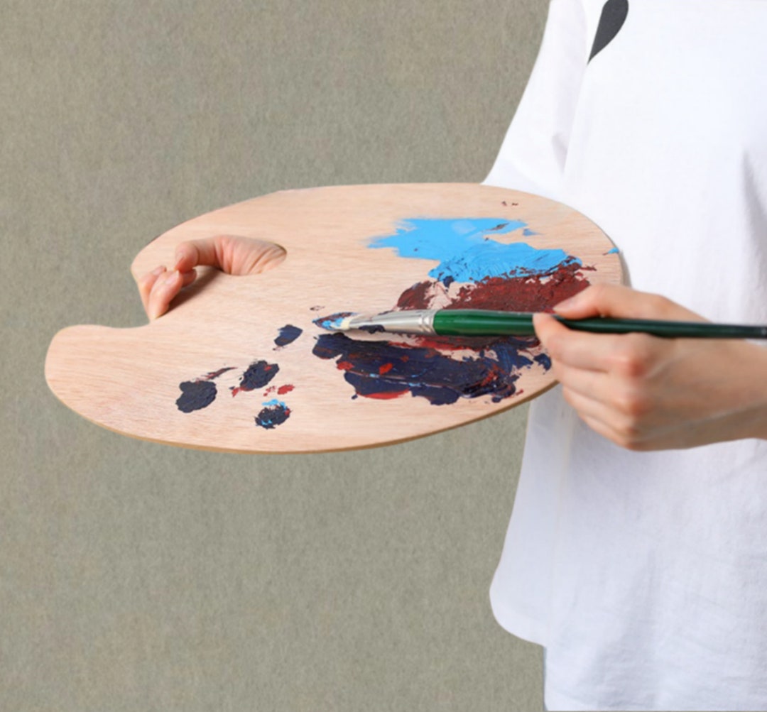 Wooden Oil Painting Palettewood Paint Palette for Etsy