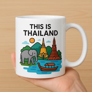 Thailand souvenir mug cute cartoon Design with Elephant