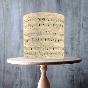 Vintage Music Sheets Edible Cake Topper – Antique Paper Classical Pattern Wrap - ICING or WAFER