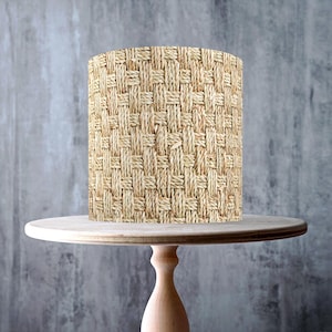 Motif tissé de style rotin, forme de panier rustique enveloppant comestible pour gâteau, feuille de glaçage, carte WAFER, emballage de gâteau, impressions comestibles