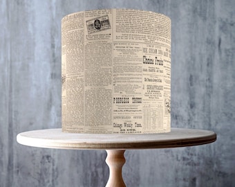 Vintage Newspaper Edible Cake Topper – Antique News Retro Print Design Wrap - ICING or WAFER