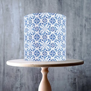 Eetbare taarttopper met Miradouro-keramische tegels – Naadloos klassiek mozaïekontwerp - GLANS of WAFELTJE