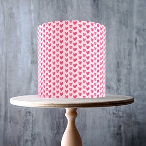 Hand Drawn Hearts Edible Cake Topper – Seamless Valentine’s Pattern Wrap - ICING or WAFER