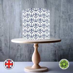 Carreaux de céramique à motif méditerranéen, mosaïque pour gâteau comestible enveloppant sans couture, feuille de glaçage, carte gaufrette, emballage de gâteau, impressions comestibles