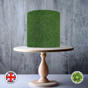 Green Grass Golf Football Naadloze wrap around eetbare taarttopper, glazuurvel, WAFER-kaart, taartverpakking, eetbare prints